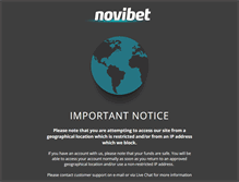 Tablet Screenshot of novibet.com